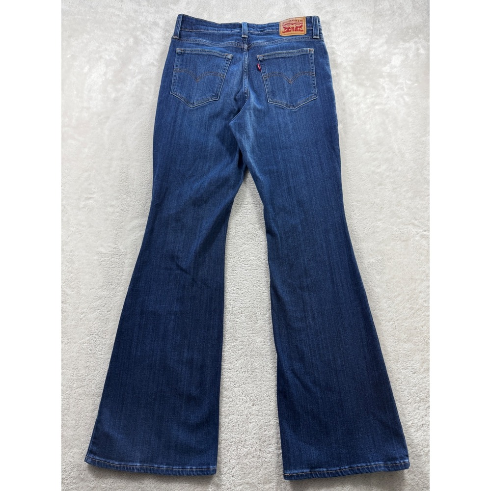 Levi's Womens 726 Flare Mid Rise Stretch Blue Denim Jeans 30x32 Meas: 30x31 - Picture 2 of 8